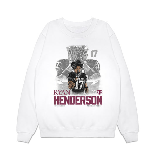 Texas A&M - NCAA Football : Ryan Henderson - Collage Premium Crewneck Sweatshirt-0