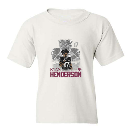 Texas A&M - NCAA Football : Ryan Henderson - Collage Youth T-Shirt-0