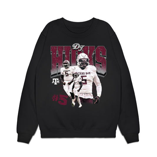 Texas A&M - NCAA Football : DJ Hicks - Collage Premium Crewneck Sweatshirt-0