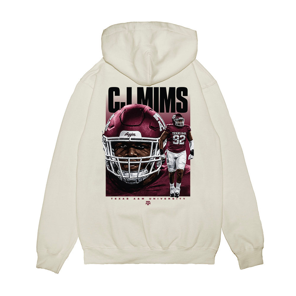 Texas A&M - NCAA Football : CJ Mims - Collage Premium Hooded Sweatshirt-1