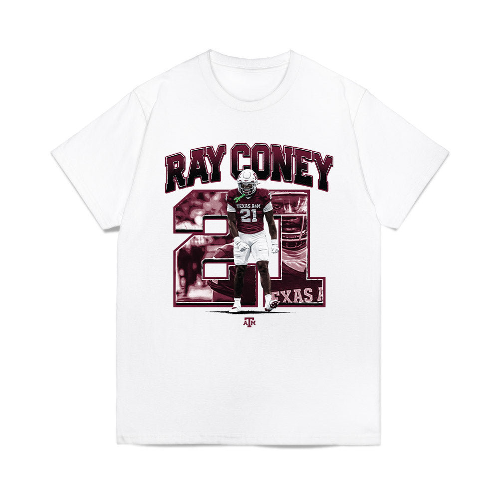 Texas A&M - NCAA Football : Ray Coney - Collage Comfort Colors T-Shirt-0