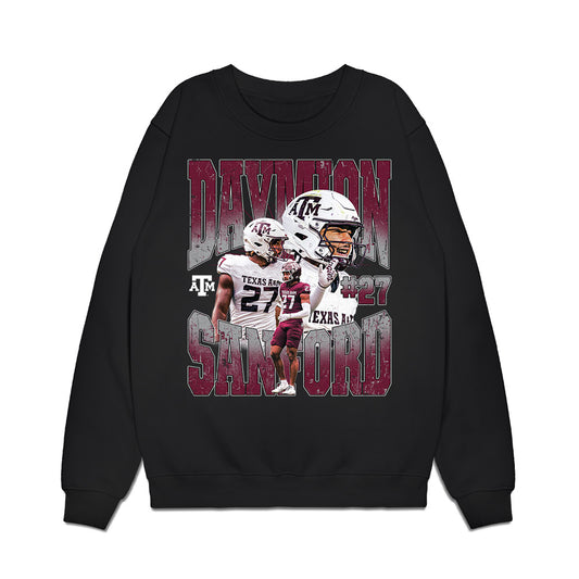 Texas A&M - NCAA Football : Daymion Sanford - Collage Premium Crewneck Sweatshirt-0