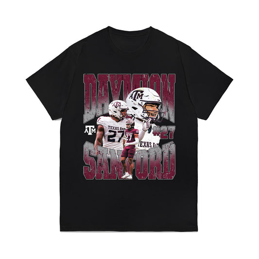 Texas A&M - NCAA Football : Daymion Sanford - Collage Comfort Colors T-Shirt-0