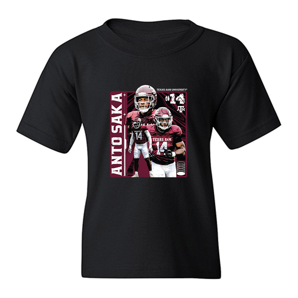 Texas A&M - NCAA Football : Anto Saka - Collage Youth T-Shirt-0