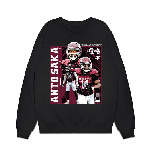 Texas A&M - NCAA Football : Anto Saka - Collage Premium Crewneck Sweatshirt-0