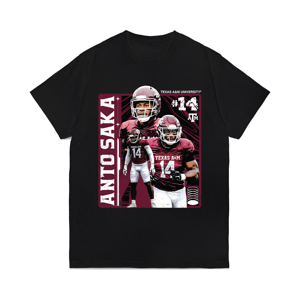 Texas A&M - NCAA Football : Anto Saka - Collage Comfort Colors T-Shirt-0