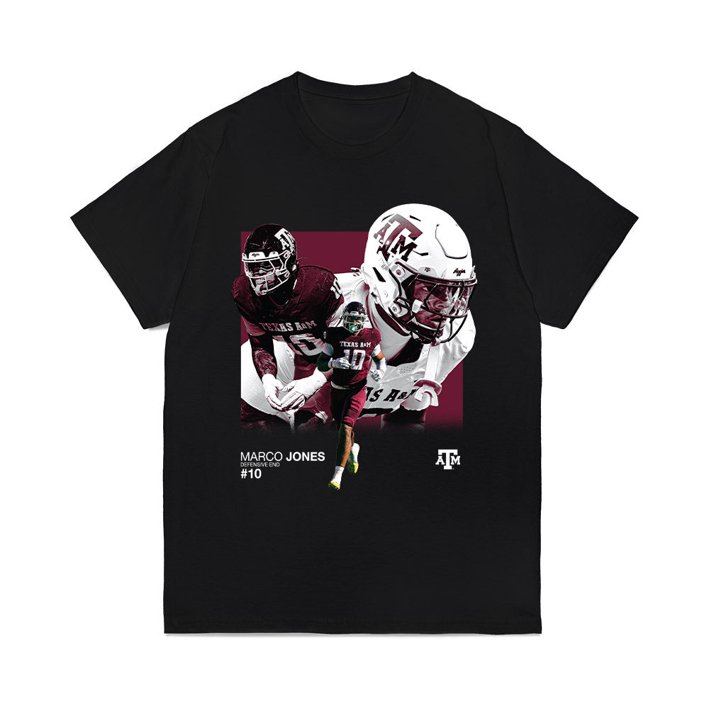 Texas A&M - NCAA Football : Marco Jones - Collage Comfort Colors T-Shirt-0