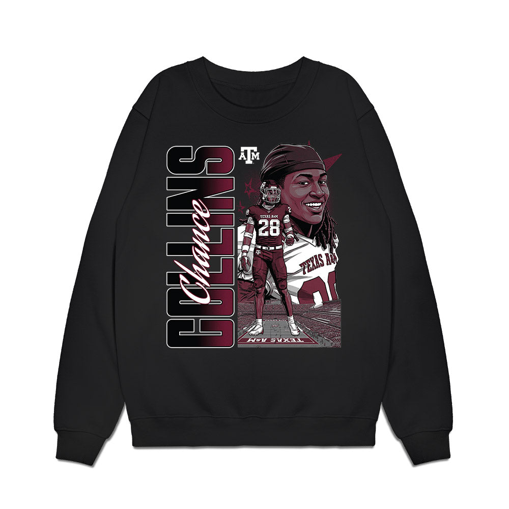 Texas A&M - NCAA Football : Chance Collins - Collage Premium Crewneck Sweatshirt-0