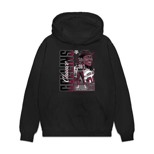 Texas A&M - NCAA Football : Chance Collins - Collage Premium Hooded Sweatshirt-0