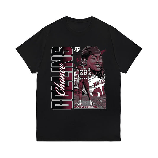 Texas A&M - NCAA Football : Chance Collins - Collage Comfort Colors T-Shirt-0