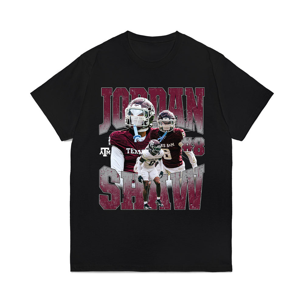 Texas A&M - NCAA Football : Jordan Shaw - Collage Comfort Colors T-Shirt-0