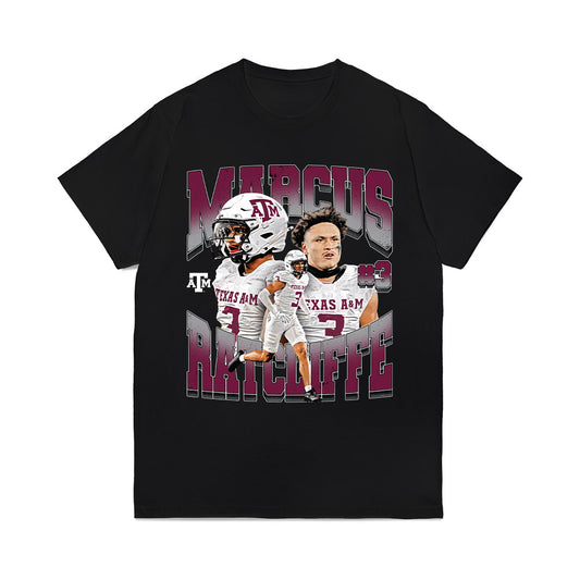 Texas A&M - NCAA Football : Marcus Ratcliffe - Collage Comfort Colors T-Shirt-0