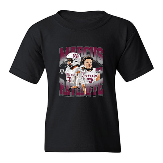 Texas A&M - NCAA Football : Marcus Ratcliffe - Collage Youth T-Shirt-0