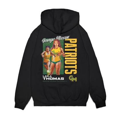 GMU - NCAA Women's Track & Field : L. L. Thomas - Collage Premium Hooded Sweatshirt-1