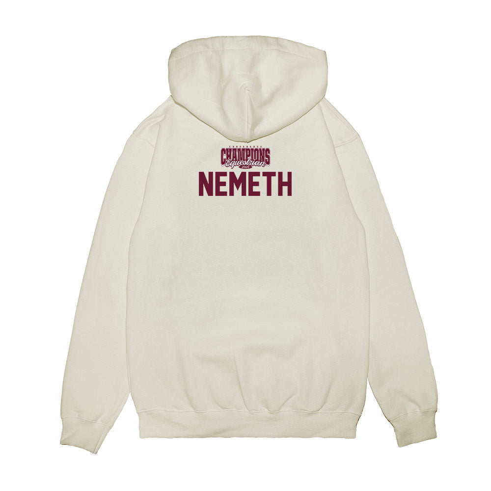 Texas A&M - NCAA Equestrian : Clara Nemeth - Conference Champions Premium Hooded Sweatshirt-1