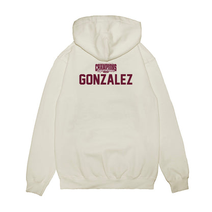 Texas A&M - NCAA Equestrian : Isabelle Gonzalez - Conference Champions Premium Hooded Sweatshirt-1