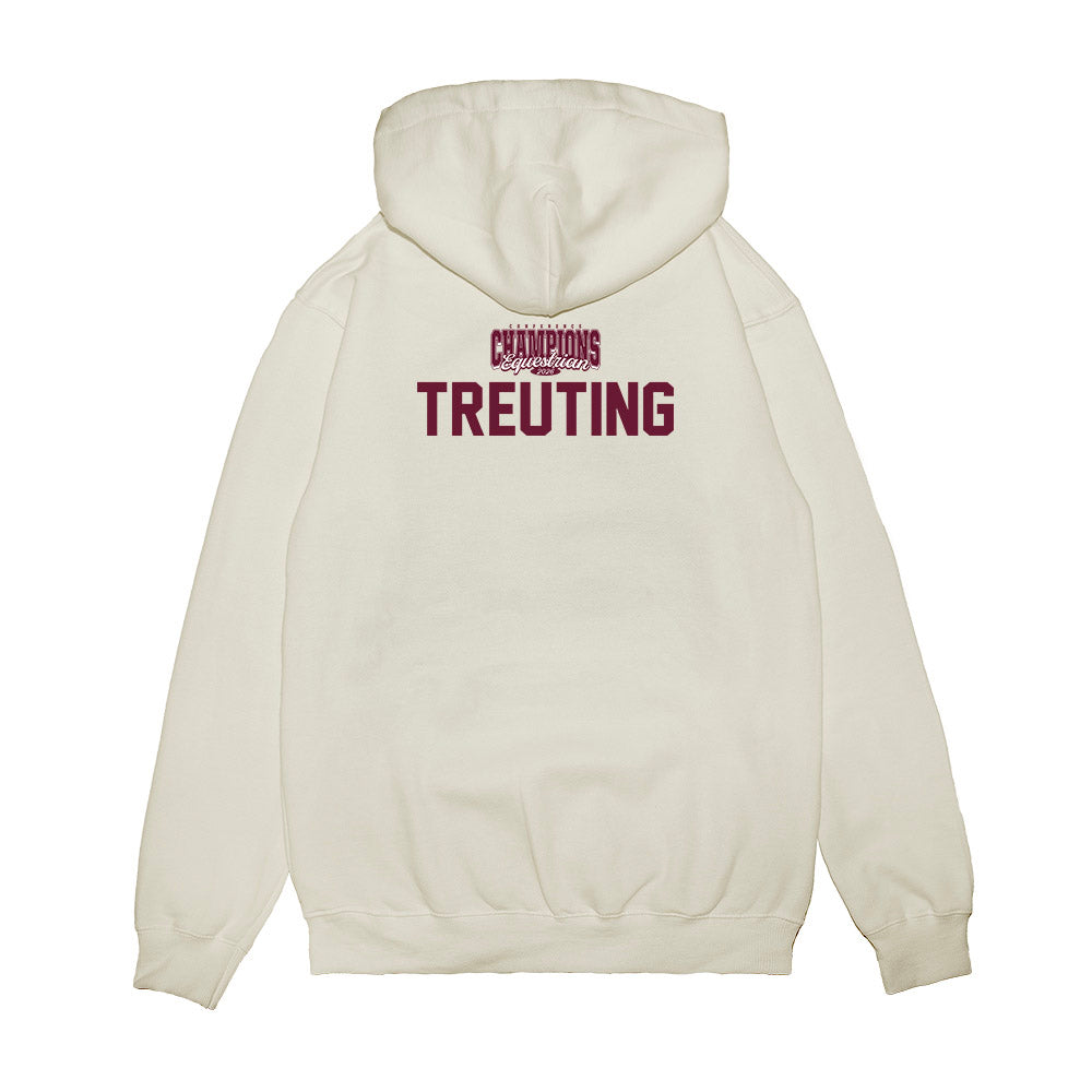 Texas A&M - NCAA Equestrian : Alida Treuting - Conference Champions Premium Hooded Sweatshirt-1