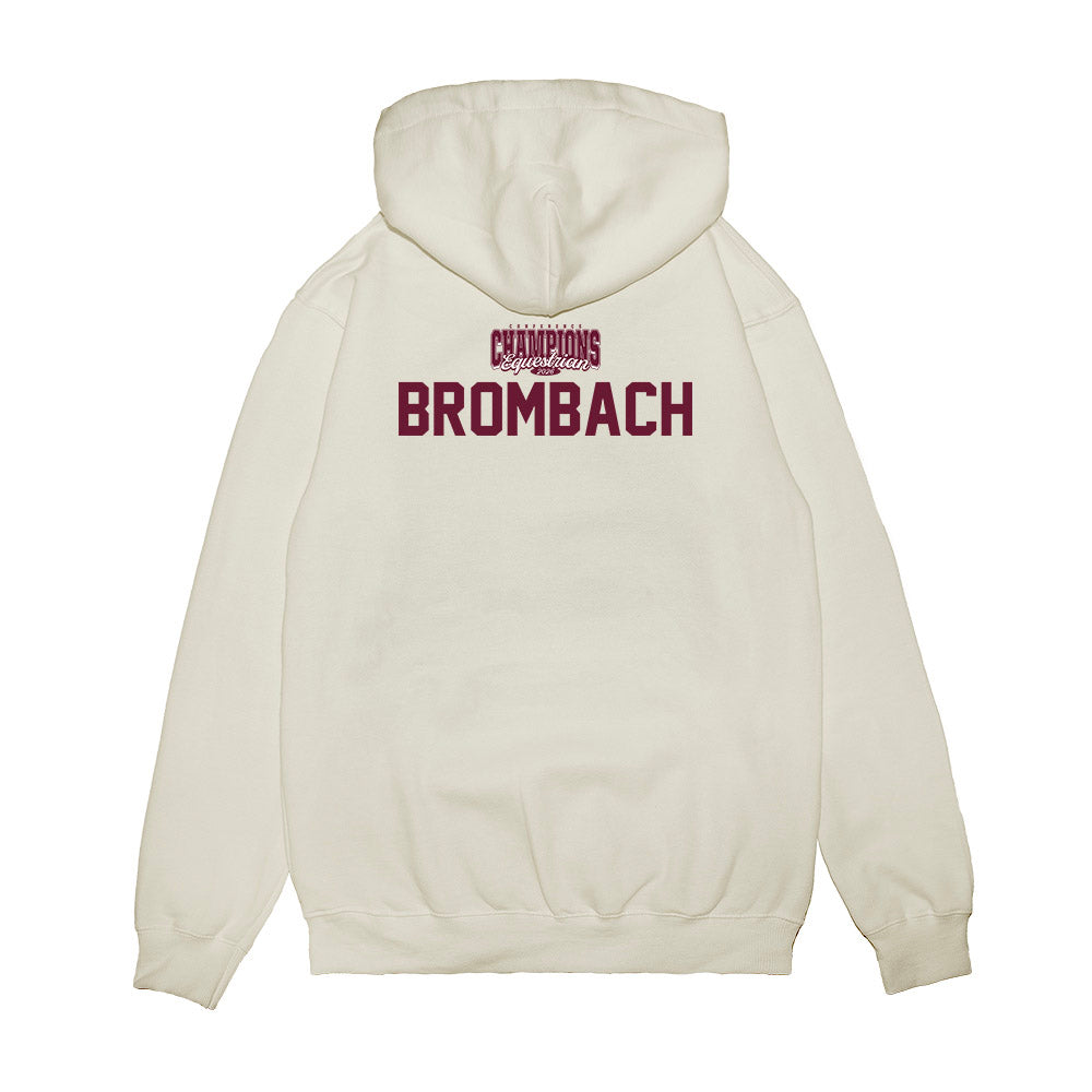 Texas A&M - NCAA Equestrian : McKayla Brombach - Conference Champions Premium Hooded Sweatshirt-1