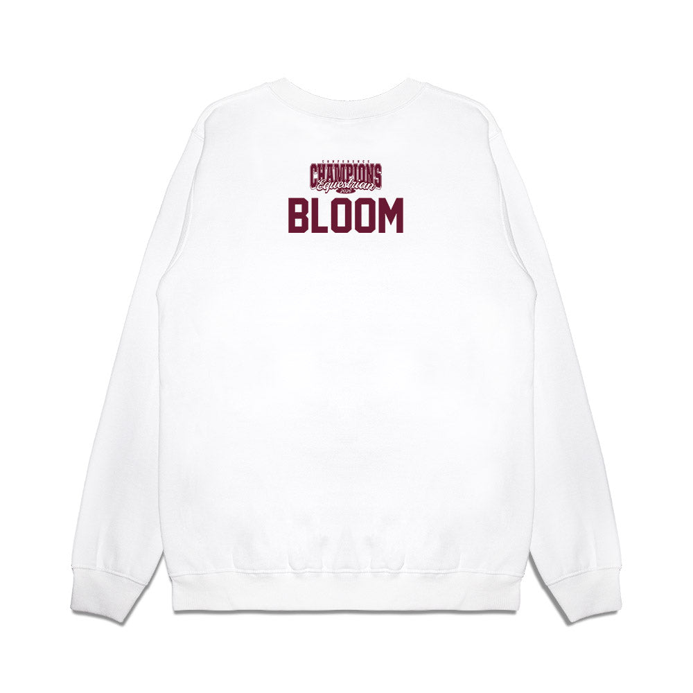 Texas A&M - NCAA Equestrian : Kaitlyn Bloom - Conference Champions Premium Crewneck Sweatshirt-1