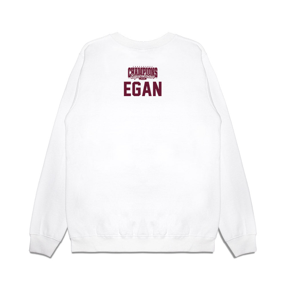 Texas A&M - NCAA Equestrian : Kate Egan - Conference Champions Premium Crewneck Sweatshirt-1