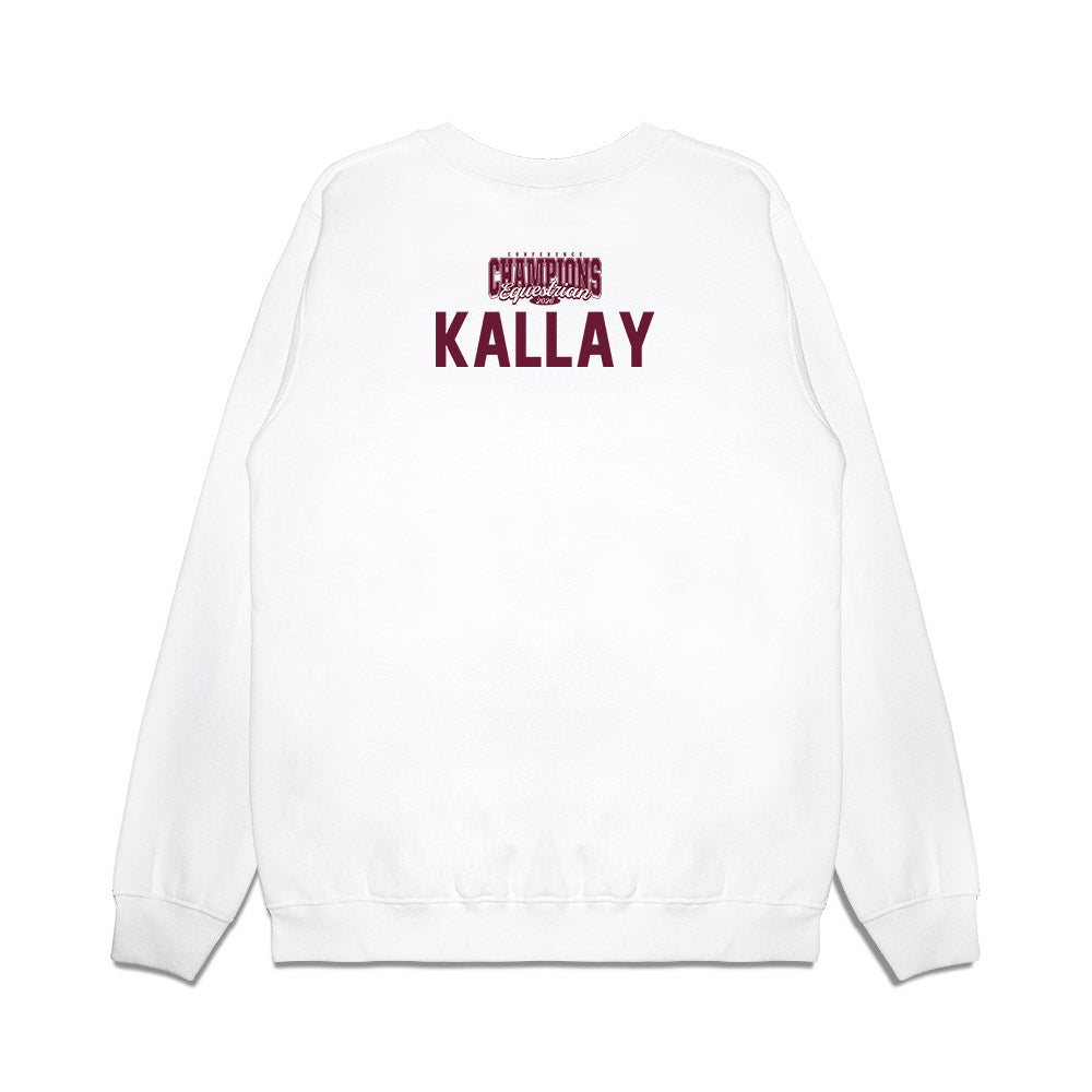 Texas A&M - NCAA Equestrian : Adasyn Kallay - Conference Champions Premium Crewneck Sweatshirt-1