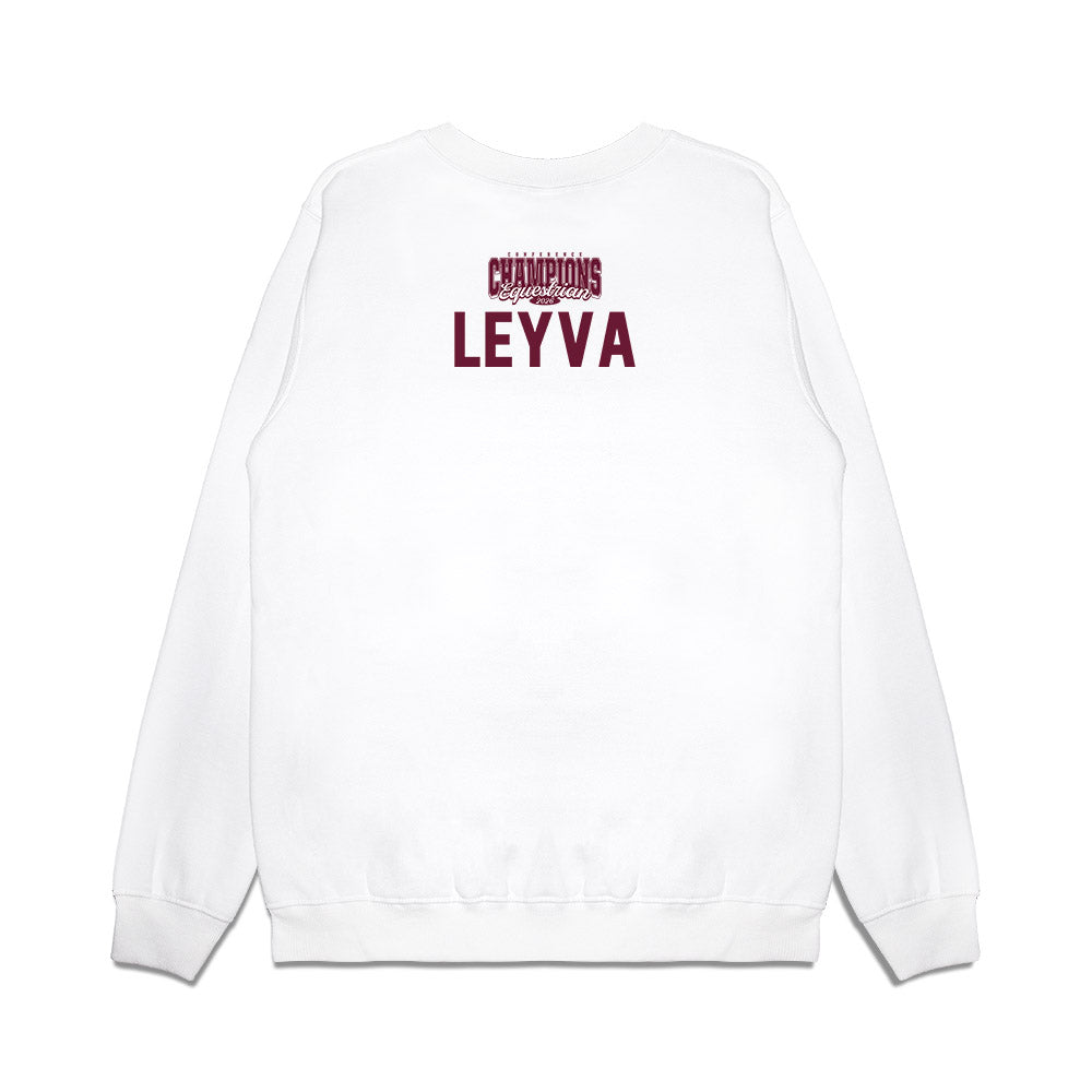 Texas A&M - NCAA Equestrian : Aubree Leyva - Conference Champions Premium Crewneck Sweatshirt-1