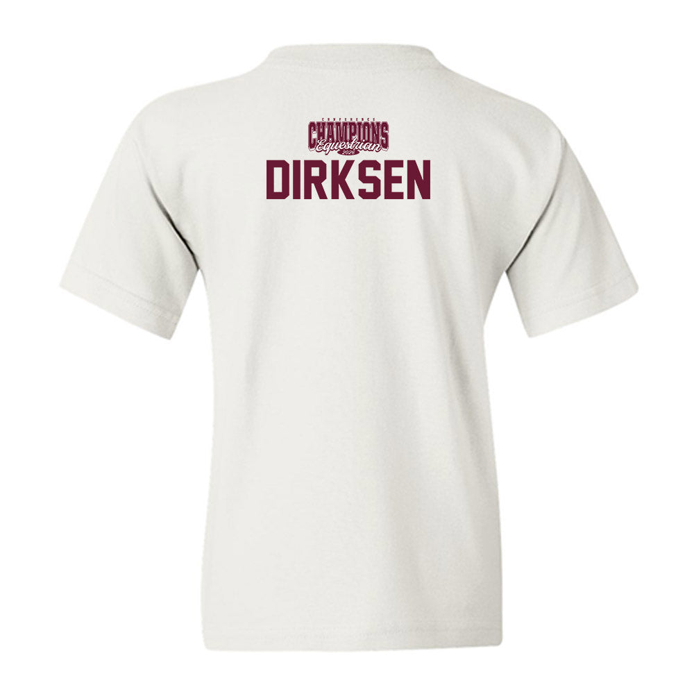 Texas A&M - NCAA Equestrian : Kendall Dirksen - Conference Champions Youth T-Shirt-1