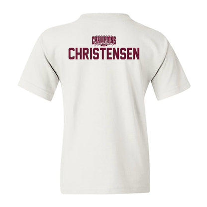 Texas A&M - NCAA Equestrian : Cara Christensen - Conference Champions Youth T-Shirt-1