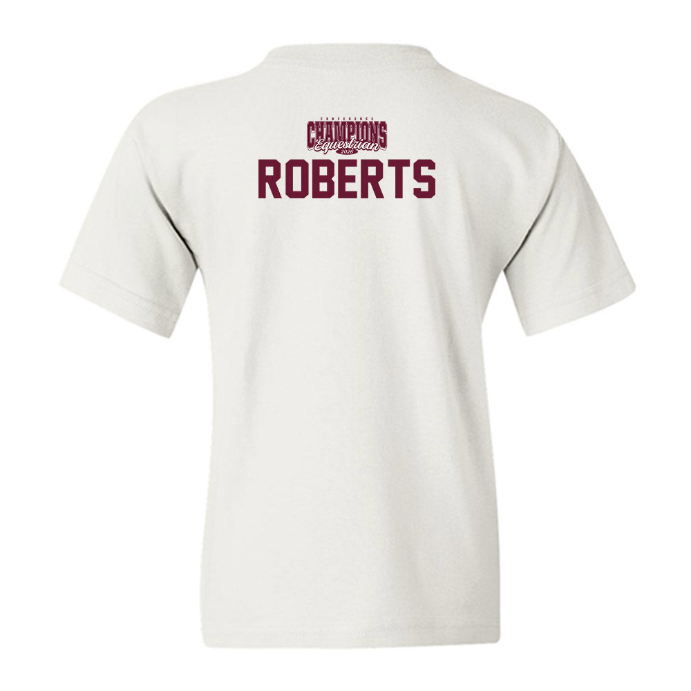 Texas A&M - NCAA Equestrian : Ella Roberts - Conference Champions Youth T-Shirt-1