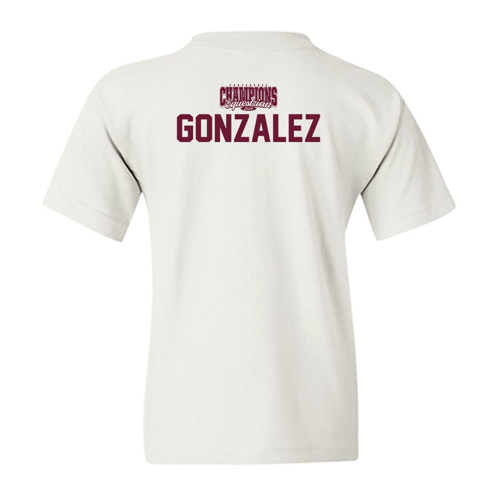 Texas A&M - NCAA Equestrian : Isabelle Gonzalez - Conference Champions Youth T-Shirt-1