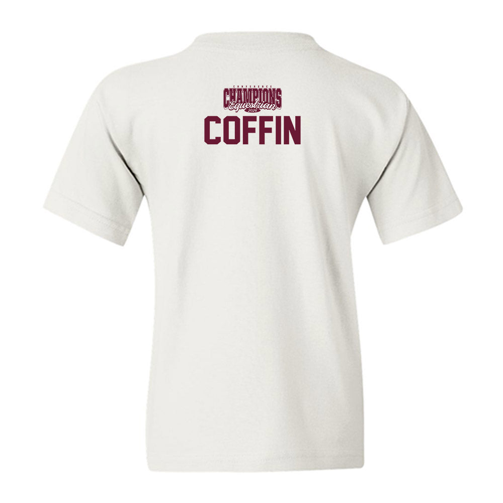 Texas A&M - NCAA Equestrian : Natalie Coffin - Conference Champions Youth T-Shirt-1