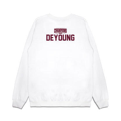 Texas A&M - NCAA Equestrian : Avery Deyoung - Conference Champions Premium Crewneck Sweatshirt-1