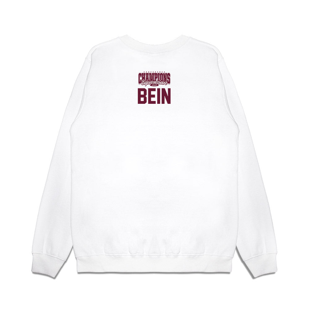 Texas A&M - NCAA Equestrian : Mckenna Bein - Conference Champions Premium Crewneck Sweatshirt-1