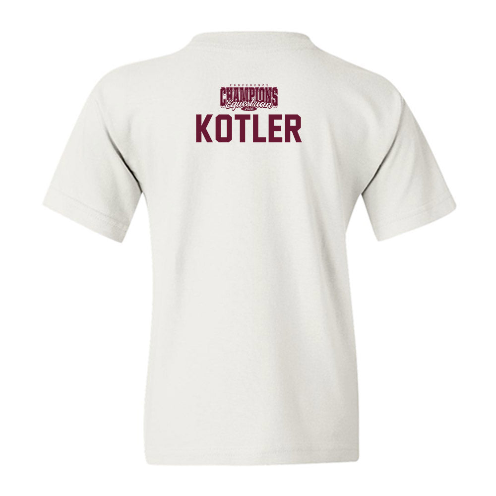 Texas A&M - NCAA Equestrian : Anna Kotler - Conference Champions Youth T-Shirt-1
