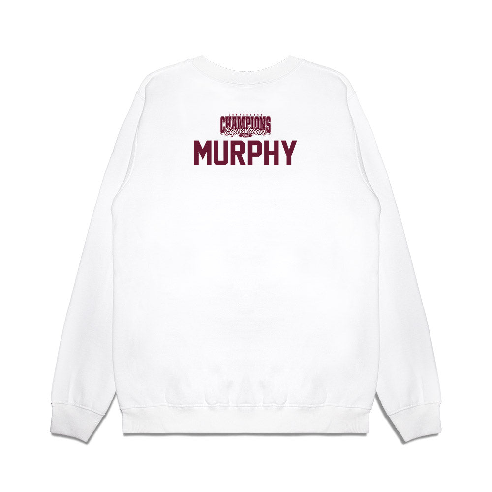 Texas A&M - NCAA Equestrian : Kacey Murphy - Conference Champions Premium Crewneck Sweatshirt-1