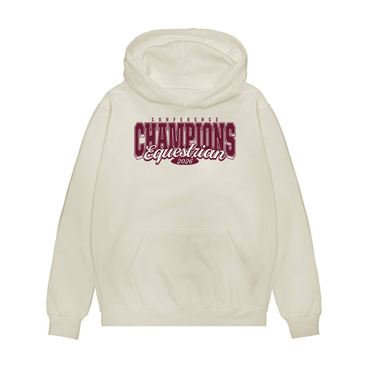Texas A&M - NCAA Equestrian : McKayla Brombach - Conference Champions Premium Hooded Sweatshirt-0
