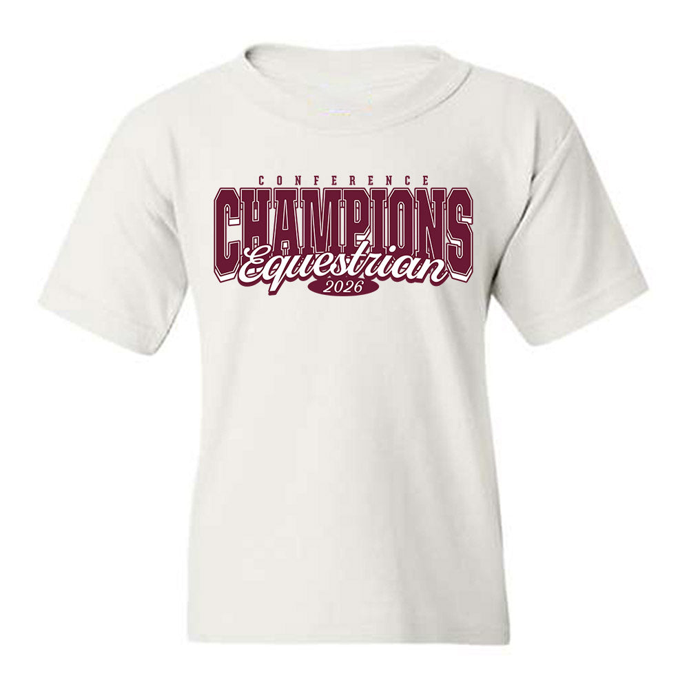 Texas A&M - NCAA Equestrian : Ella McCullough - Conference Champions Youth T-Shirt-0