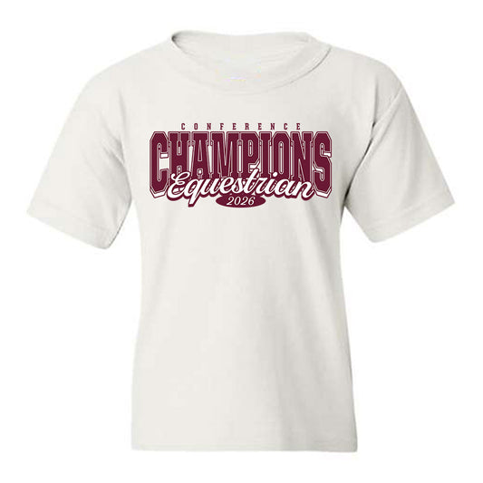 Texas A&M - NCAA Equestrian : Marina Caputo - Conference Champions Youth T-Shirt-0