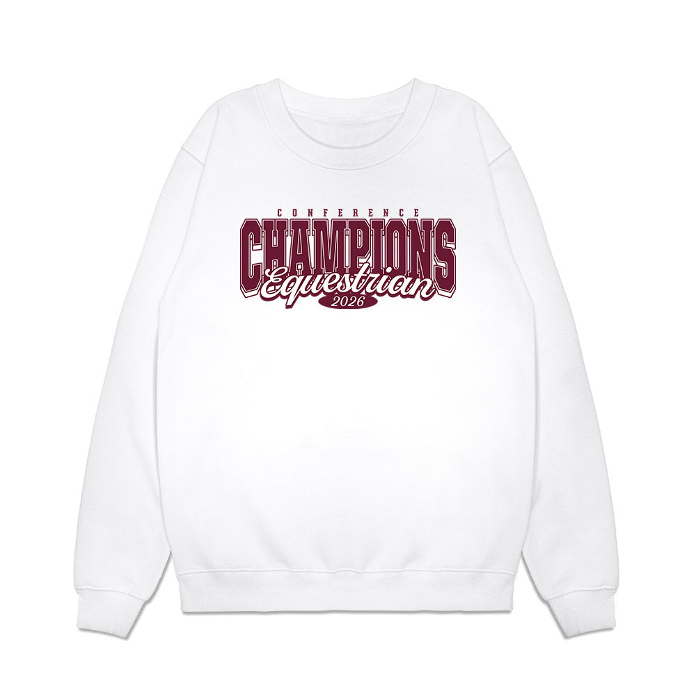Texas A&M - NCAA Equestrian : Kendall Dirksen - Conference Champions Premium Crewneck Sweatshirt-0