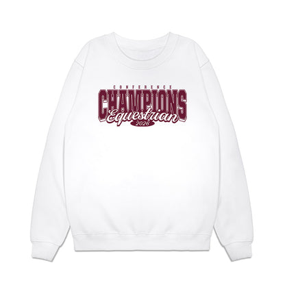 Texas A&M - NCAA Equestrian : Kate Egan - Conference Champions Premium Crewneck Sweatshirt-0