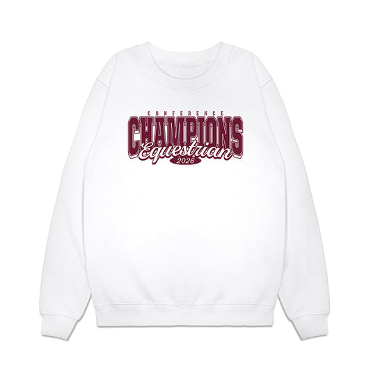 Texas A&M - NCAA Equestrian : Grace Shipman - Conference Champions Premium Crewneck Sweatshirt-0