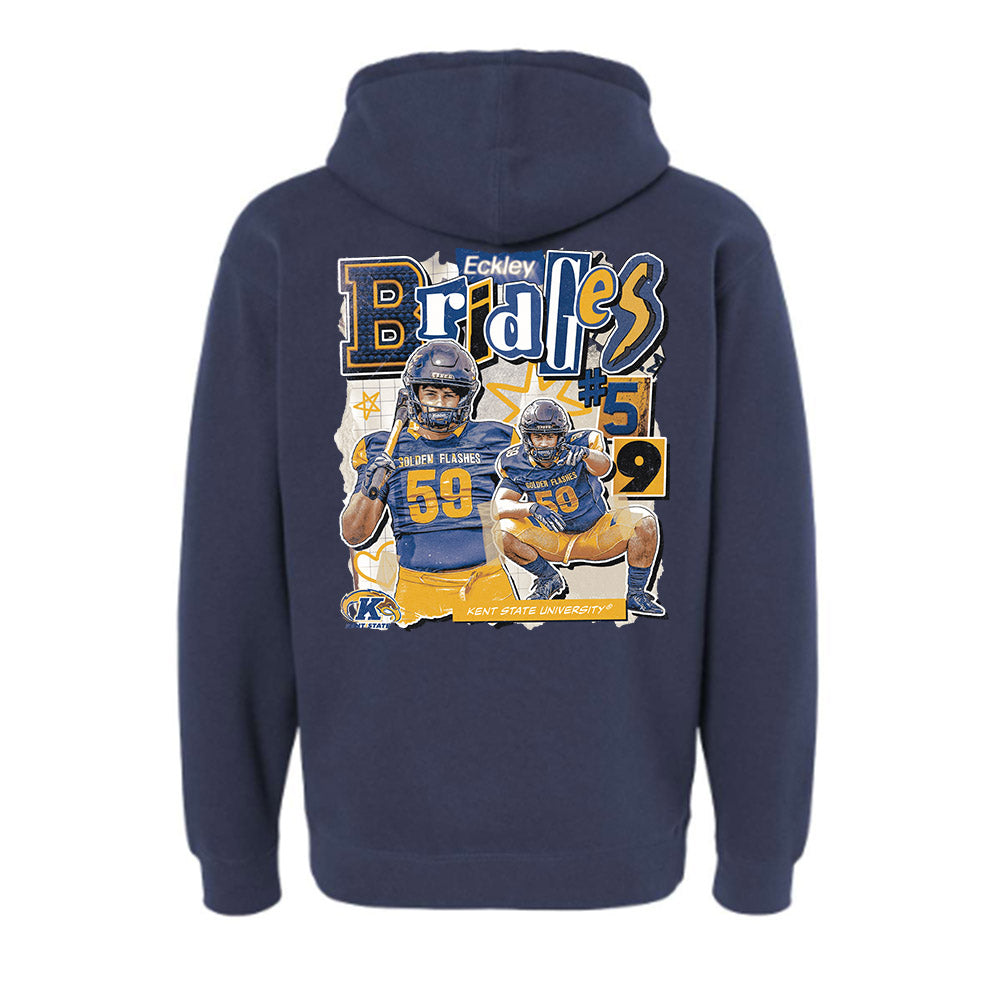 Kent State - NCAA Football : Eckley Bridges - Collage Hooded Pullover Sweatshirt-1