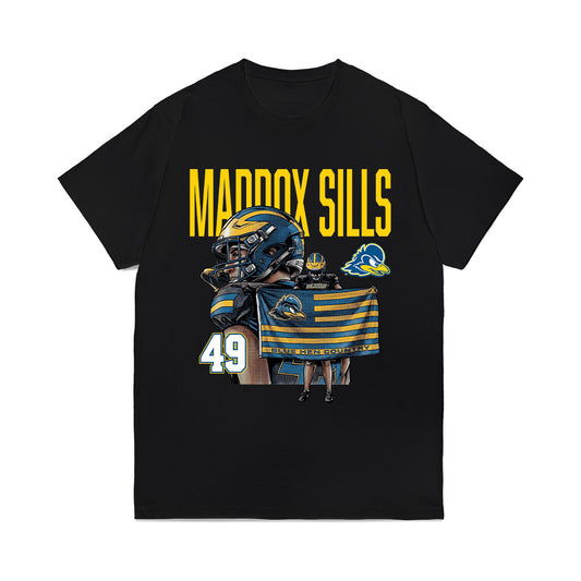 Delaware - NCAA Football : Maddox Sills - Caricature Comfort Colors T-Shirt-0