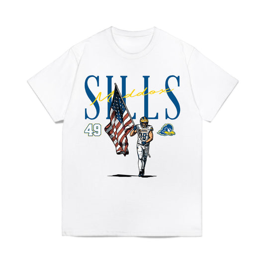 Delaware - NCAA Football : Maddox Sills - Caricature Comfort Colors T-Shirt-0