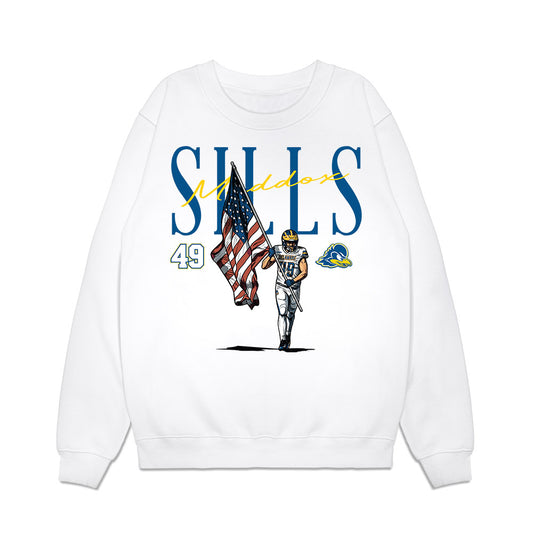 Delaware - NCAA Football : Maddox Sills - Caricature Premium Crewneck Sweatshirt-0