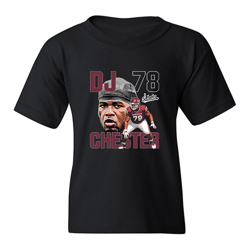 Mississippi State - NCAA Football : Dj Chester - Collage Youth T-Shirt-0