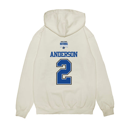 Grand Valley - NCAA Women's Basketball : Molly Anderson - DII Back to Back National Champions Premium Hooded Sweatshirt-1