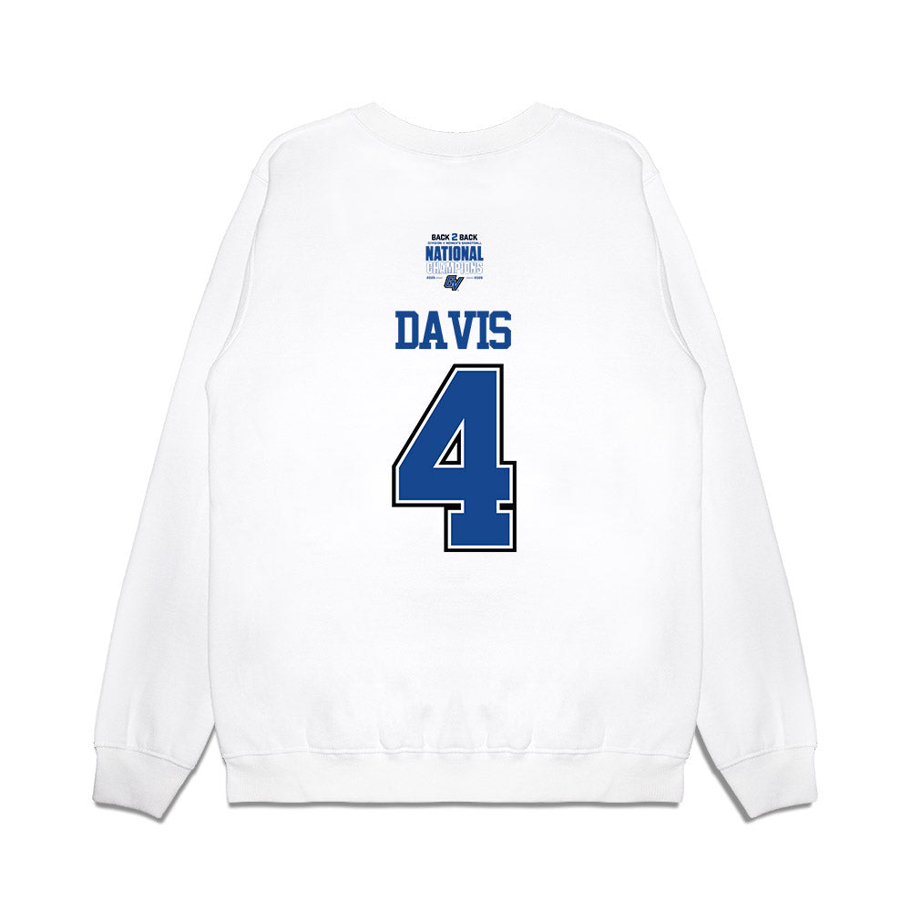 Grand Valley - NCAA Women's Basketball : Anayya Davis - DII Back to Back National Champions Premium Crewneck Sweatshirt-1