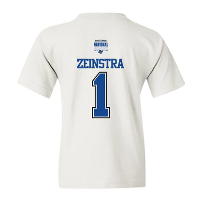 Grand Valley - NCAA Women's Basketball : Avery Zeinstra - DII Back to Back National Champions Youth T-Shirt-1