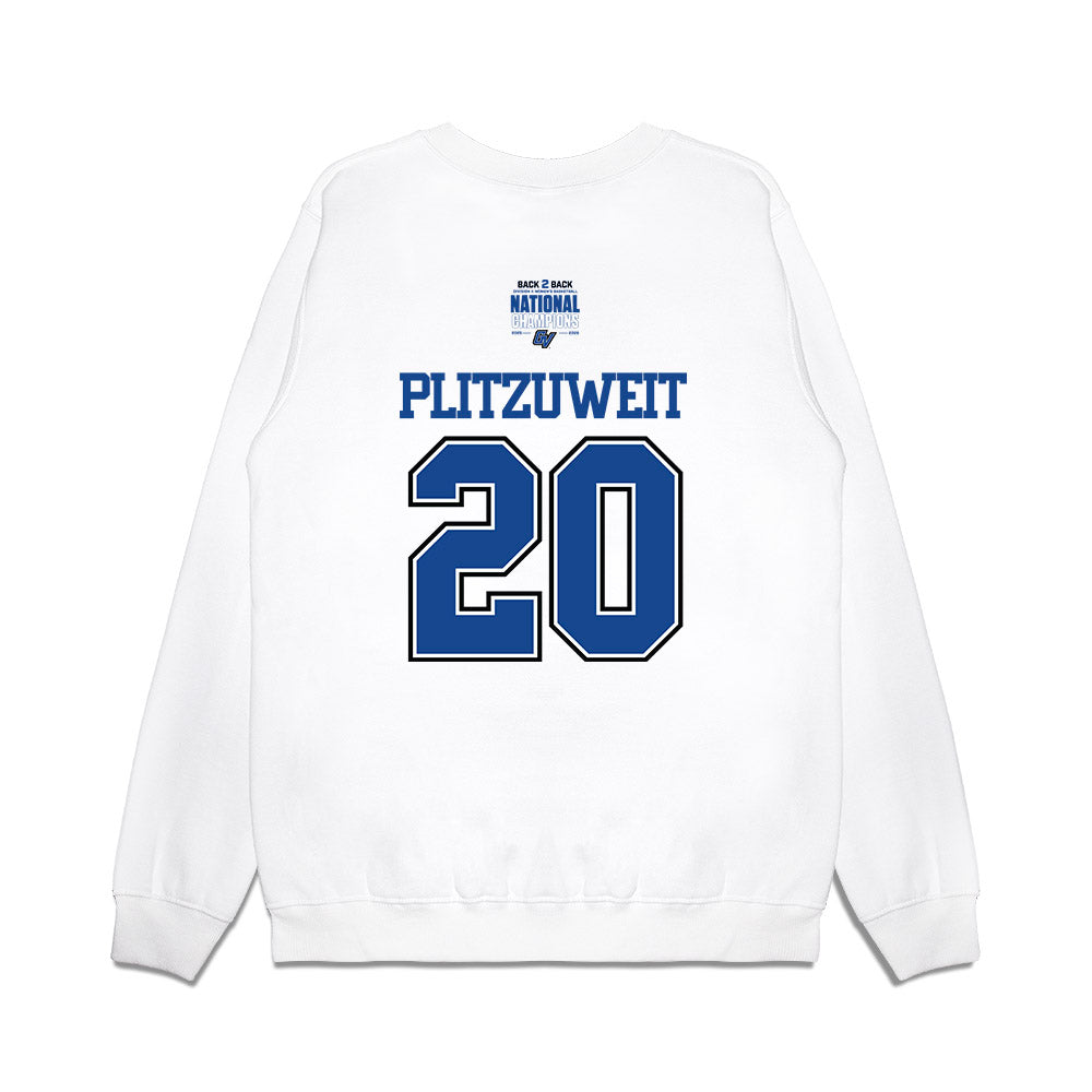 Grand Valley - NCAA Women's Basketball : Lexi Plitzuweit - DII Back to Back National Champions Premium Crewneck Sweatshirt-1